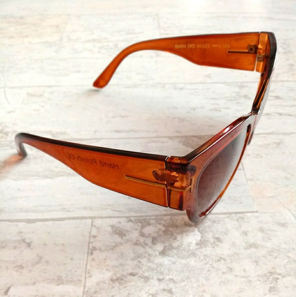 NEW OVERSIZED GRADIENT LENSE CAT EYE SUNGLASSES - Picture 7 of 9